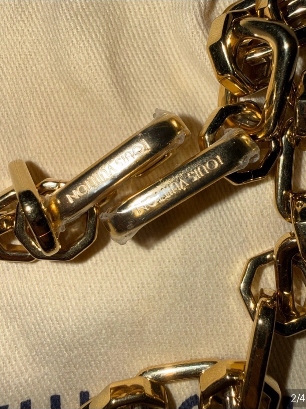 Louis Vuitton Gold Tone Chain Strap – Approx. 24” - Picture 3 of 4